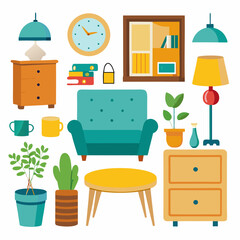 furniture icons set