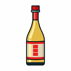bottle of wine vector 