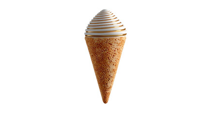 Delectable Ice Cream Cone: A tempting close-up of a single ice cream cone, its crisp texture and creamy layers promising a moment of sweet indulgence.