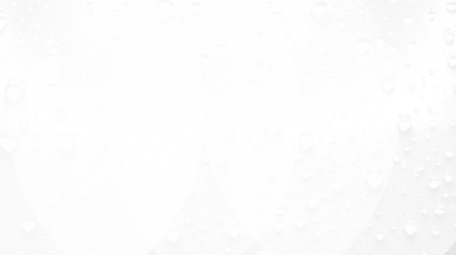 Water droplets clinging to a surface creating an abstract pattern view isolated on transparent background	