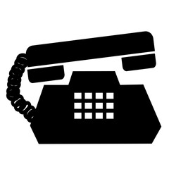 Black telephone off the hook