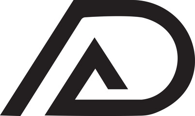 Modern Letter AD logo design vector