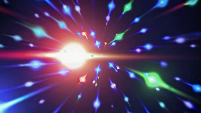 Colorful Light Symphony of Abstract Patterns and Vibrant Glow Effects