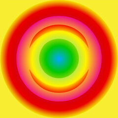 Abstract Radial Gradient Background with Rainbow Rings