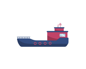 Obraz premium png commercial ship vector with export container maritime post cargo industry transport freighter delivery crate harbor international sailing ferry shipment dock