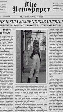 Newspaper Mocap Template for Vertical Social Media