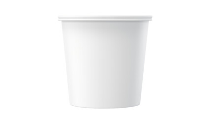 Isolated view of a plain cylindrical container on a contrasting space isolated on transparent background	