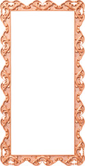 wooden frame with clipping path