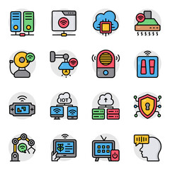 Set of Smart Tools Flat Icons