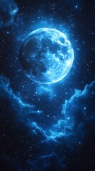 Fototapeta premium Majestic full moons in deep space high resolution HD Photo