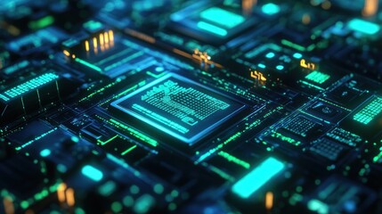 Advanced circuit board with illuminated processor