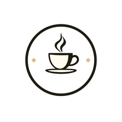 Coffee shop logo design vector illustration for cafe and restaurant branding and marketing material