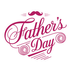 Happy fathers day typography poster design.	