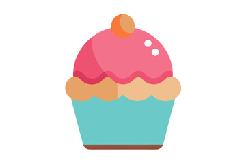 cupcake vector illustration white background 