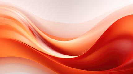 Fototapeta premium Abstract orange and red fluid background with stunning wave shapes. Beautiful natural texture for your design, white space on the right side