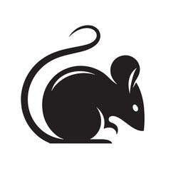 Precision-designed mouse silhouette vector for scalable logos and icons – mouse silhouette – mouse vector – mouse illustration – silhouette of mouse – mouse icon

