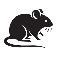 Simple mouse silhouette vector ideal for creative logo design projects – mouse silhouette – mouse vector – mouse illustration – silhouette of mouse – mouse icon

