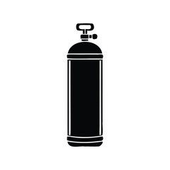 Silhouette of a gas cylinder