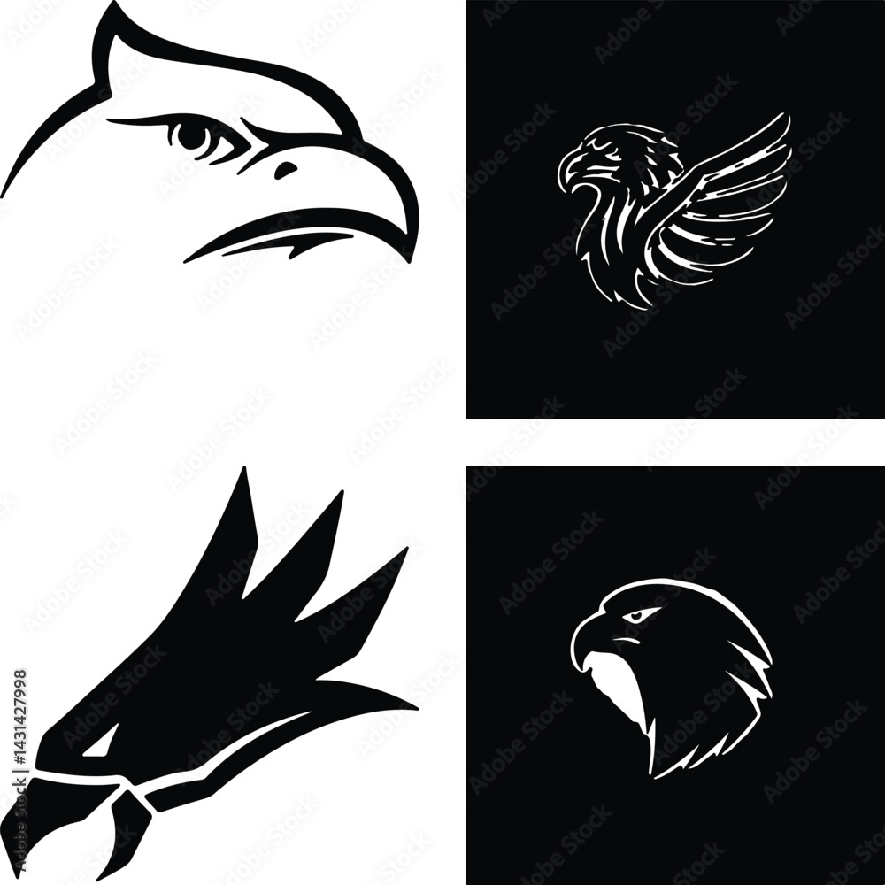 Fototapete eagle head simple icon. vector icon all icon viktor..