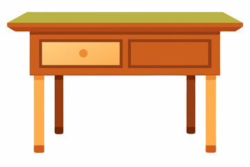 wooden table vector illustration on white background 