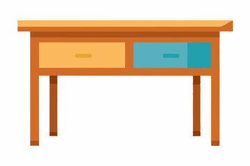 wooden table vector illustration on white background 
