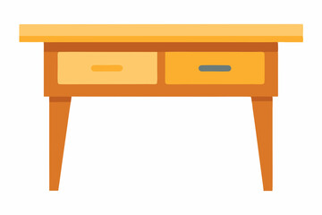 wooden table vector illustration on white background 