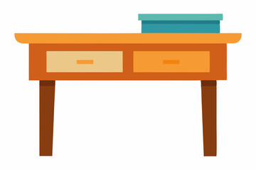 wooden table vector illustration on white background 
