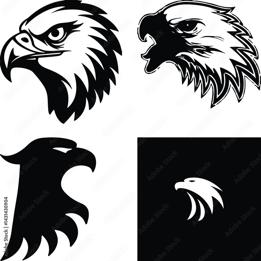 Fototapete eagle head simple icon. vector icon all icon viktor..