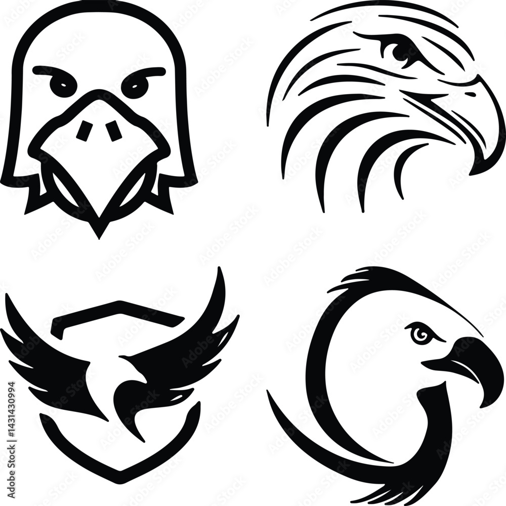 Fototapete eagle head simple icon. vector icon all icon viktor..