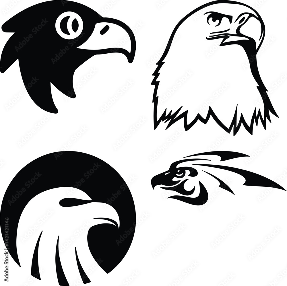 Fototapete eagle head simple icon. vector icon all icon viktor..