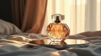 Luxury decor bottle on a bed