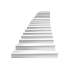 Ascending White Staircase A Symbol of Growth and Success