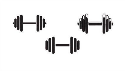 vector illustration of a dumbbell, gym logo vector