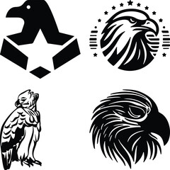 Eagle head simple icon. Vector ICON all icon Viktor..