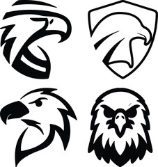 Eagle head simple icon. Vector ICON all icon Viktor..
