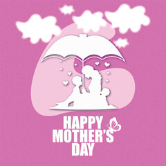 happy mothers day vector design poster for social media celebration and wish