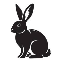 Defined rabbit silhouette for clear visual messaging in logos – rabbit silhouette – rabbit vector – rabbit illustration – silhouette of rabbit – rabbit icon

