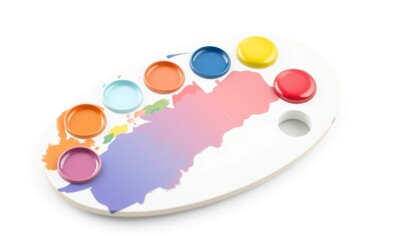 Colorful paint palette