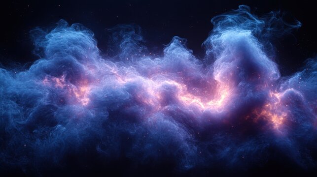 Nebula with vibrant colors illustrates cosmic beauty in the universe's depths during a stellar formation event