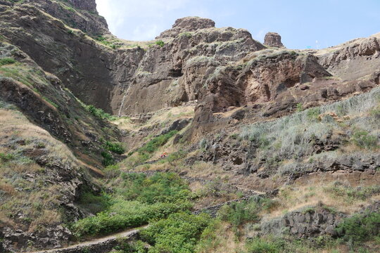 Landschaft auf Santo Ant&aacute;o in den Kap Verden