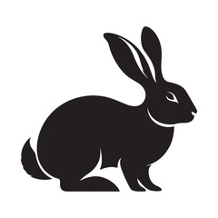 Versatile rabbit vector illustration with crisp silhouette edges – rabbit silhouette – rabbit vector – rabbit illustration – silhouette of rabbit – rabbit icon

