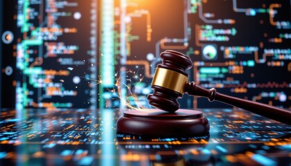 Digital Courtroom Justice in the Tech Age Virtual Environment Legal Concept Innovative Perspectives