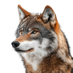 Fototapeta premium a wolf looking on transparent background.