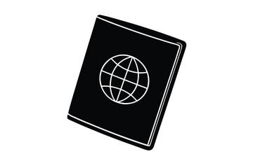 passport silhouette vector illustration