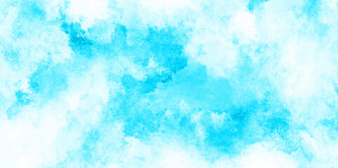 Abstract blue sky watercolor background. light blue background on blurred texture. watercolor stain with hand paint pattern on blue splash with canvas. beautiful blue sky with cloud.