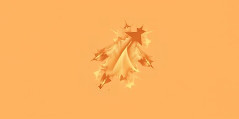 Abstract image of an orange starburst on a light orange background, soft, diffused light