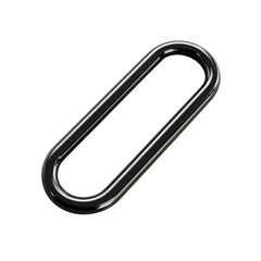 Sleek Metallic Oblong Structure Amidst a Pure Black Canvas Backdrop Scene