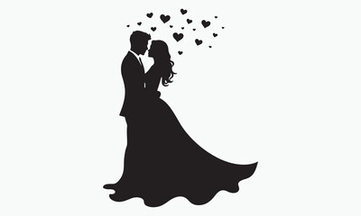 Romantic Couple Wedding Shadow Art