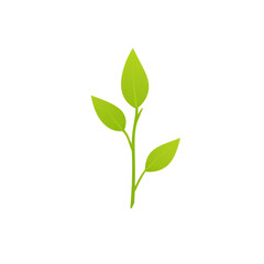 Fototapeta premium Vibrant Green Sprout Simple Nature Illustration