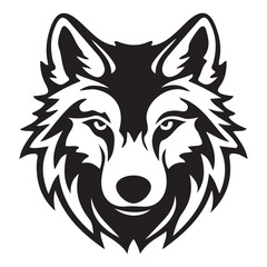  Wolf head icon of silhouette. vector eps 10